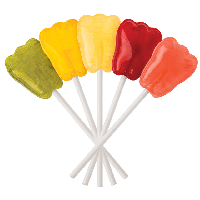 Fresh Fruit Tooth Shaped Lollipops