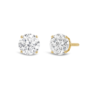 Classic Round Diamond Four Prong Stud Earrings (F/G VS+)