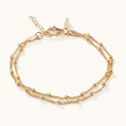 Duo Bead Bracelet Gold