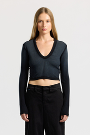 Verona Crop U-Neck Shirt (Sale)