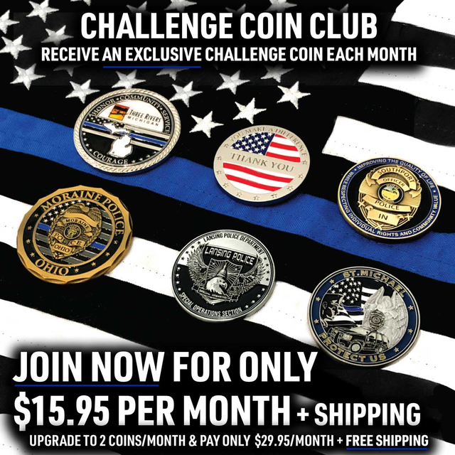 Challenge Coin Subscription Club · Exclusive Challenge Coin Shipped Monthly