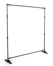 8'h x 10'w Step and Repeat Adjustable Aluminum Tube Frame - Black