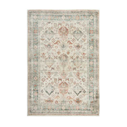Beige Rosette Area Rug, 5x7