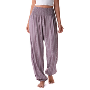 Mauve Tribal Stripe Harem Pants