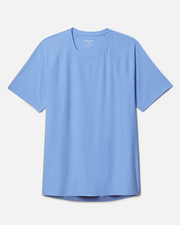 Rhone Mens Reign Short Sleeve Shirt in Blue Mist Heather