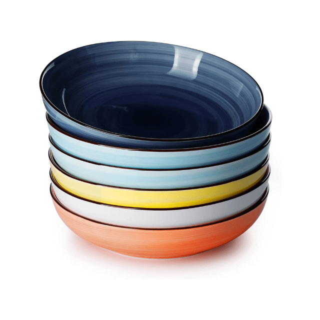 Hot Gradient Porcelain Pasta Bowls