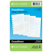 Day-Timer® Coastlines Notepads, Loose-Leaf, Desk Size, 5 1/2" x 8 1/2", 2 Pack