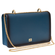 Luxury Leather RFID Blocking Crossbody Purse for Women – Shoulder Bag with Gold Chain