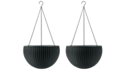 Hanging Planter Set of 2 - Graphite