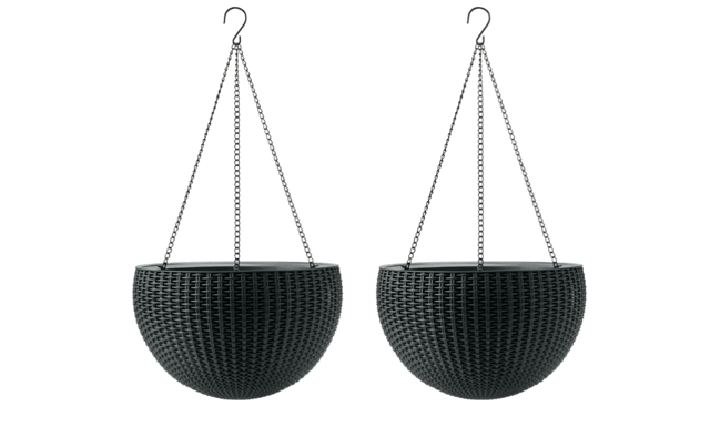 Hanging Planter Set of 2 - Graphite