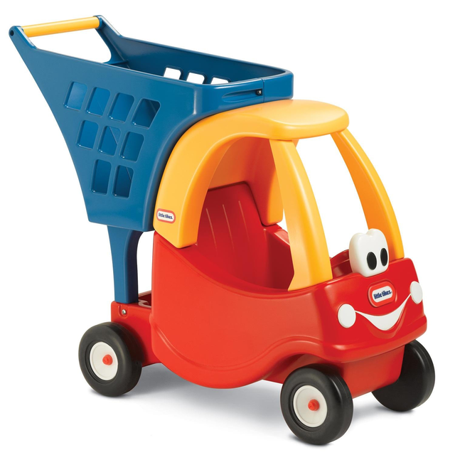 Little Tikes Cozy Coupe Shopping Cart – Toddler Grocery Cart with Cozy Coupe Design for Imaginative Play