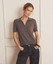 Super Fine Cashmere Short Sleeve Polo