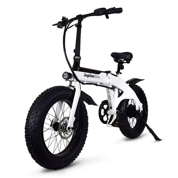 Defiant Fat Tire Folding Electric Bike -White