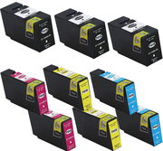 Canon PGI-1200XL High-Yield Compatible Ink Cartridges, 3 Black, 2 Cyan, 2 Magenta, 2 Yellow - 9 Pack