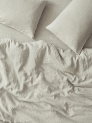 Oatmeal 100% Linen Duvet Cover