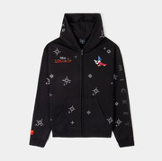 Disney Fantasia by Shoe Palace Rhinestone Mickey Zip Up Mens Hoodie (Black/Red)