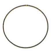 MEN'S BLACK DIAMOND TENNIS NECKLACE, 22IN