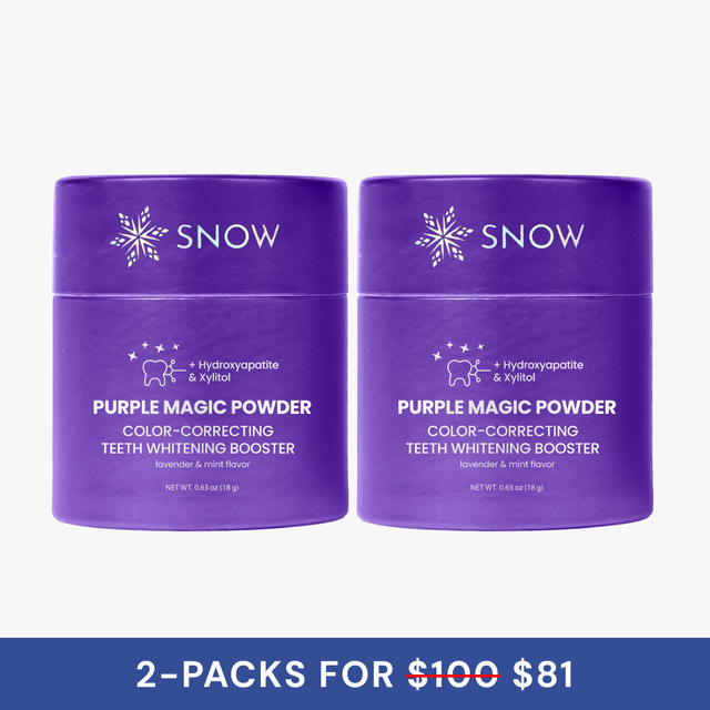 Purple Brightening Toothpaste Booster® Powder with Hydroxyapatite — World’s First Color-Correcting Powder