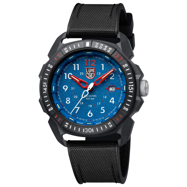 Luminox Men's Swiss Quartz Watch - Ice-Sar Arctic Blue Dial Black Strap Dive | 1003