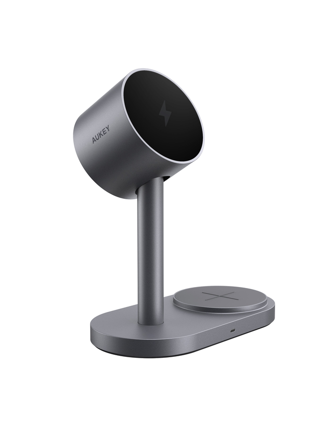 AUKEY Qi2.2 MagFusion 2X Wireless Charging Station 2-in-1 Magnetic Wireless Charger LC-MC213  (Wall Charger Not Included)