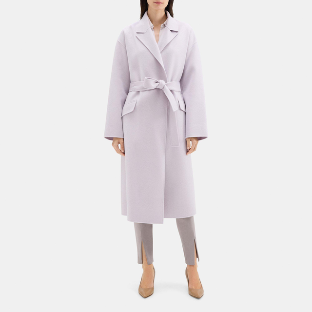 Double-Face Wool-Cashmere Robe Coat | Theory Outlet