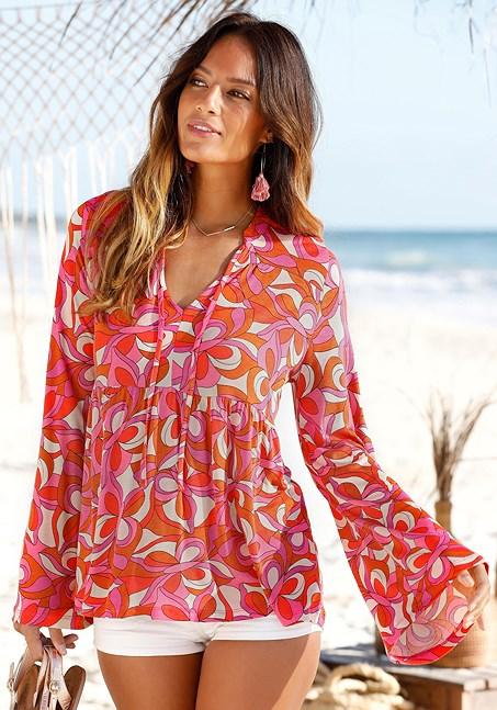 RETRO PRINT BLOUSE
