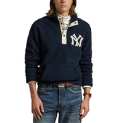 Men's New York Yankees Polo Ralph Lauren Navy Vintage Fleece Quarter-Snap Pullover