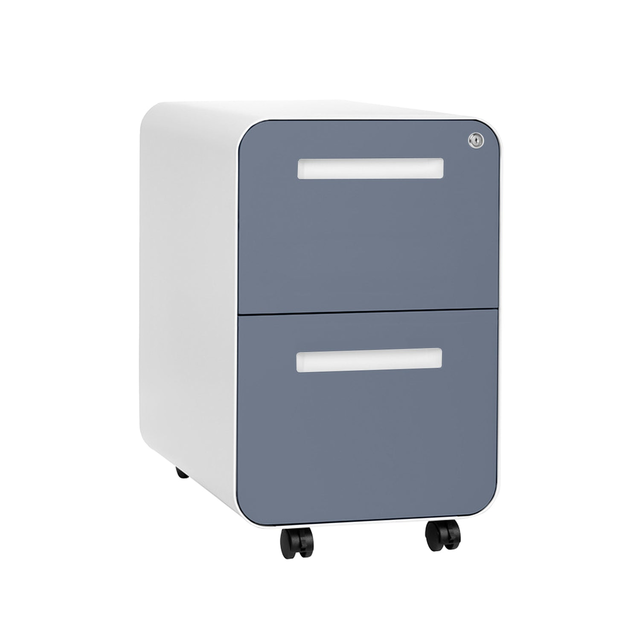 Stockpile Curve 2-Drawer File Cabinet (Coastal Blue Face)