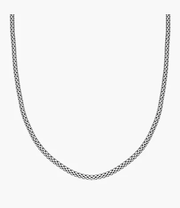 Tov Mesh Silver Stainless Steel Chain Necklace
