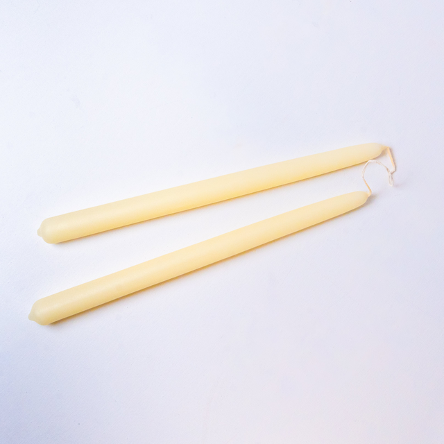 Pure Beeswax Taper Candles - Set of 2