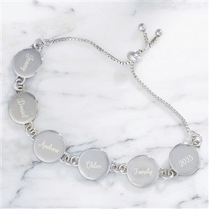 Family Connections Personalized Round Bolo Bracelet