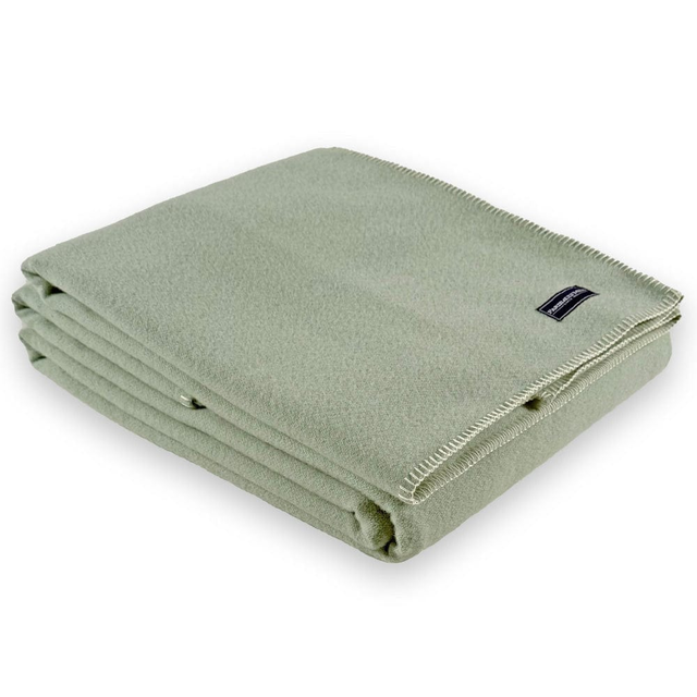 Pure & Simple Wool Blanket - Sea Glass Green
