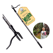 Grampa's Metal Weeder - Stand Up Weed Puller Tool With Steel Long Handle - Heavy Duty All Steel Handle & 4-Claw Steel Head - Easily Remove Weeds Without Bending, Pulling, or Kneeling