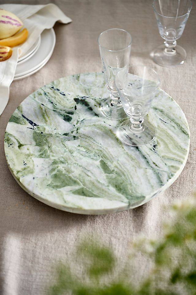 Green Marble Lazy Susan