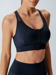 High Support Front Zipper Sports Bra