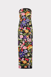 Magnolia Mesh Embroidery Maxi Dress