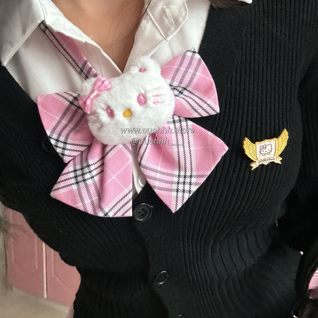 Pink Bow Tie (With/ Without Hello Kitty)