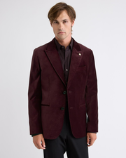 Slim-Fit Velvet Suit Blazer