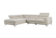 Ember Beige 2 Piece Power Reclining Sectional with Left Arm Facing Chaise & Adjustable Headrest