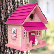 Home Bazaar Kitty Cottage Bird House Pink