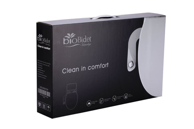 Bio Bidet SlimEdge Simple Bidet Toilet Attachment - Dual Nozzle Fresh Water Spray