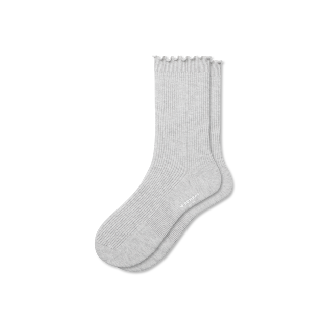 Women's Ruffle Rib Half Calf Socks
