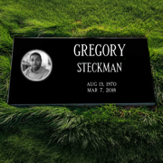 Temporary Headstone for graves FREE PHOTO / Size: 10" Long x 6" Wide x 2" Thick
