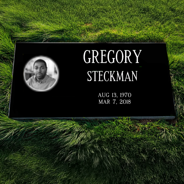 Temporary Headstone for graves FREE PHOTO / Size: 10" Long x 6" Wide x 2" Thick