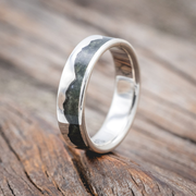 "HELIOS" - CRUSHED MOSS AGATE MOUNTAIN RANGE WEDDING BAND