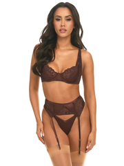 Adeline Satin & Lace 3 Piece Bra Set