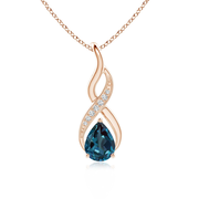 Lab-Grown Alexandrite Infinity Swirl Pendant with Diamonds