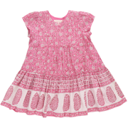 Girls Adele Dress - Hot Pink Garden Floral