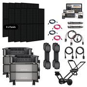 Dual EcoFlow DELTA PRO [ULTRA] Platinum Solar Kits - 7.2kw-14.4kw Output + 24kWh-60kWh Lithium Battery Bank | Choose Custom Bundle | 5-Year Warranty