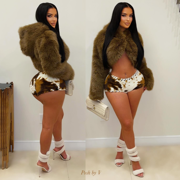 Katra fur jacket (Brown)